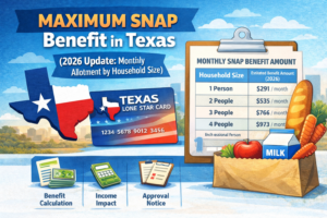 Maximum SNAP Benefit in Texas (2026 Update): Monthly Allotment by Household Size